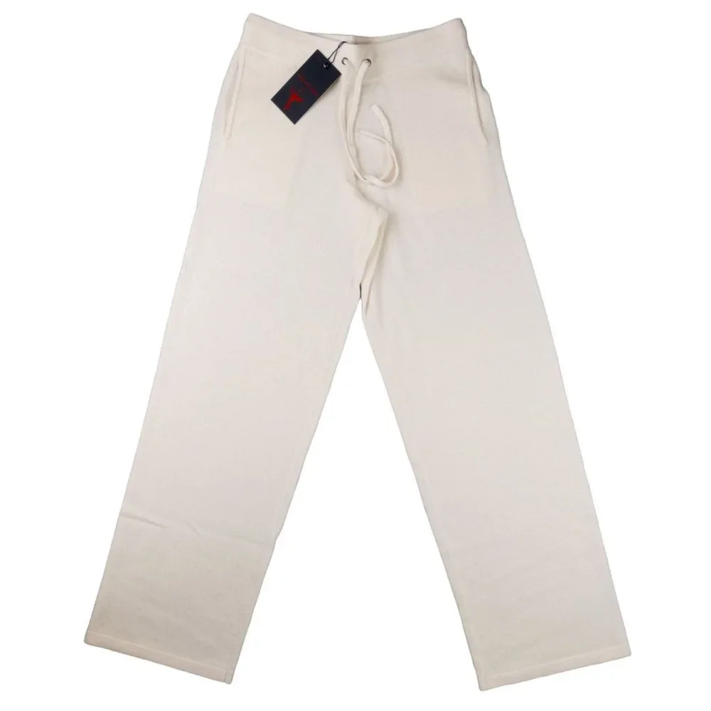 Citizen Cashmere Pants Cream New Women's Medium Lounge Drawstring Waist Paris - Picture 1 of 8